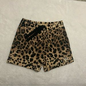 Baby Infant Dolce & Gabbana Beige Cotton Leopard Logo Shorts Designer 9-12m